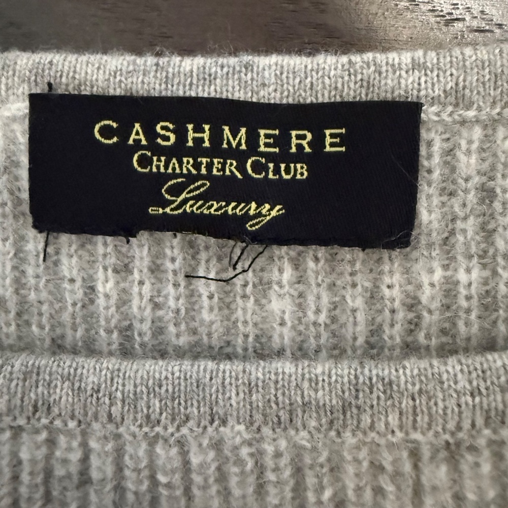 Charter Club Women’s 100% Cashmere Color Block Sweater‎ Size S - Picture 7 of 8